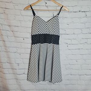 DGNY Black and White Dress